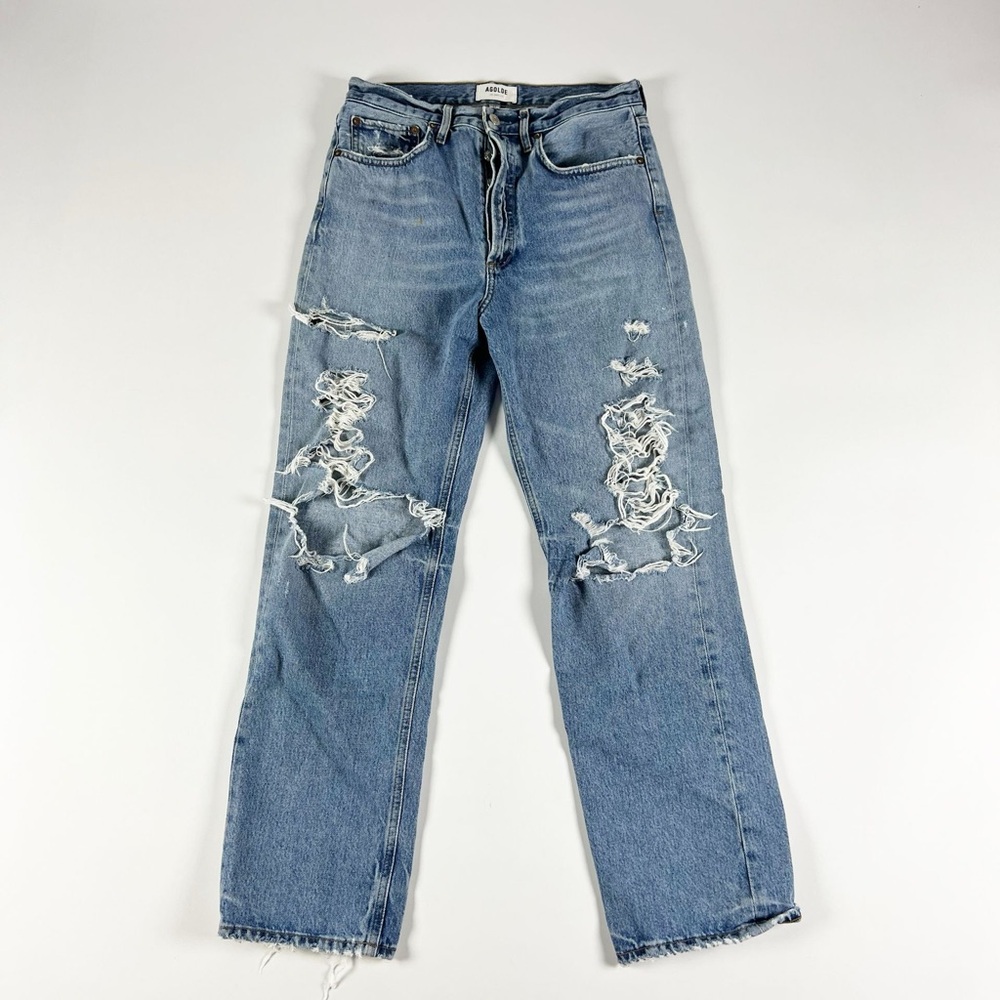 AGOLDE 90's Mid Rise Distressed Jeans